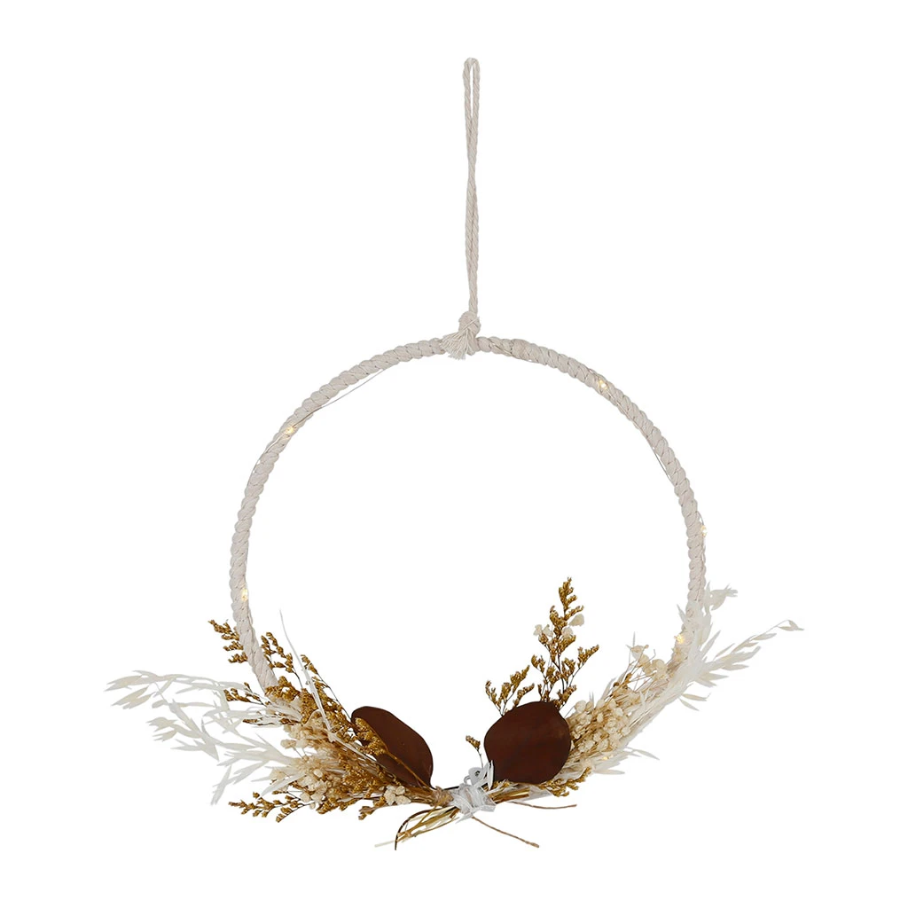 SEMA DESIGN Déco à Suspendre Fleur Lumineuse En Limonium Brun, En Fer Et Coton D25cm 3 SEMA DESIGN Déco à Suspendre Fleur Lumineuse En Limonium Brun, En Fer Et Coton D25cm