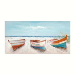 SEMA DESIGN Tableau Bateaux Multicolore 140x70cm