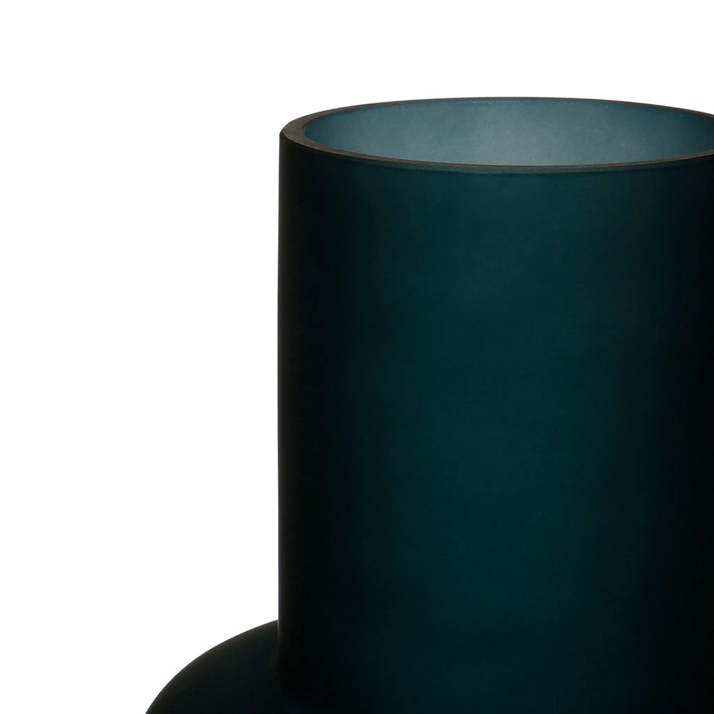 SEMA DESIGN Vase Mat Eterra Bleu D15xh25cm Verre 4 SEMA DESIGN Vase Mat Eterra Bleu D15xh25cm Verre – Image 2
