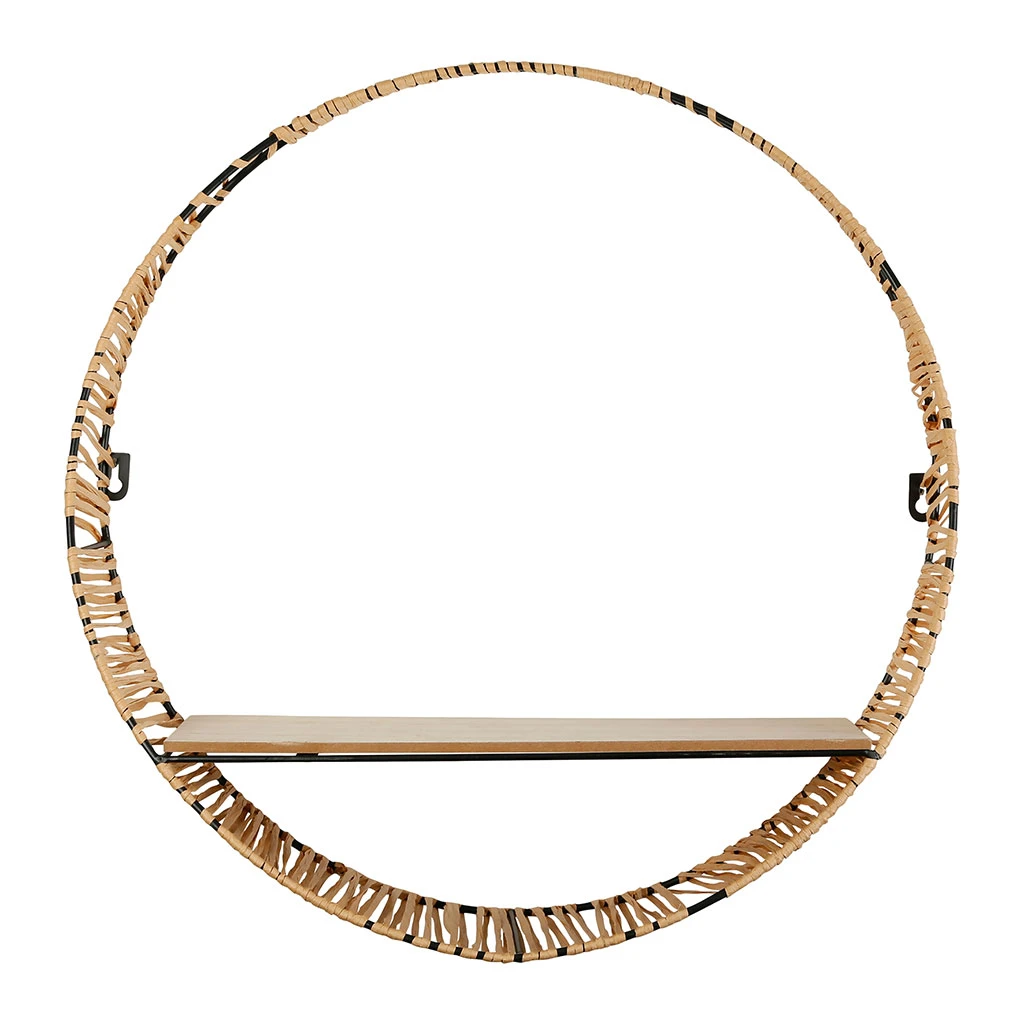 SEMA DESIGN Etagere Murale Cordey Naturel D50.5x12cm Métal 3 SEMA DESIGN Etagere Murale Cordey Naturel D50.5x12cm Métal