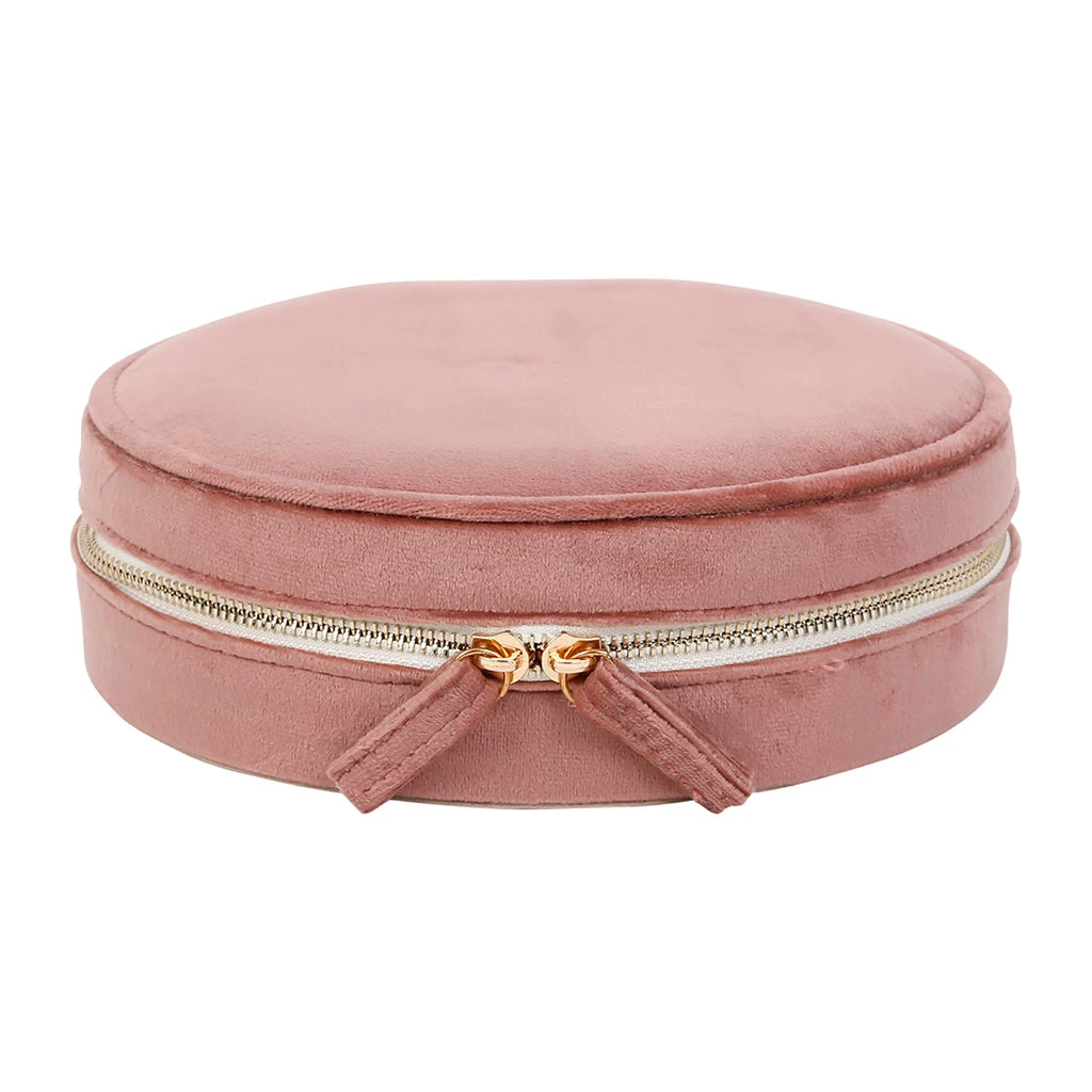 SEMA DESIGN Boite Bijoux Ronde Rose En Velours 3 SEMA DESIGN Boite Bijoux Ronde Rose En Velours