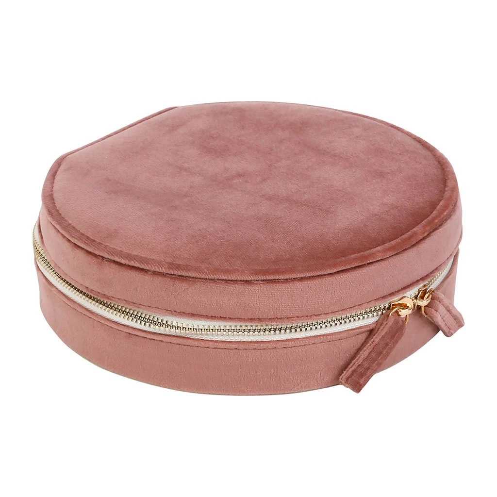 SEMA DESIGN Boite Bijoux Ronde Rose En Velours 4 SEMA DESIGN Boite Bijoux Ronde Rose En Velours – Image 2
