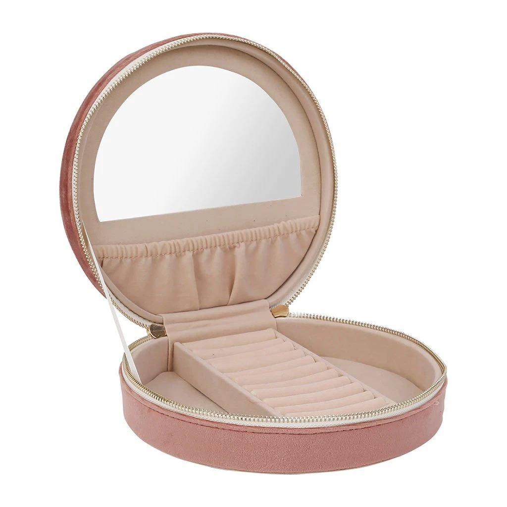 SEMA DESIGN Boite Bijoux Ronde Rose En Velours 6 SEMA DESIGN Boite Bijoux Ronde Rose En Velours – Image 4