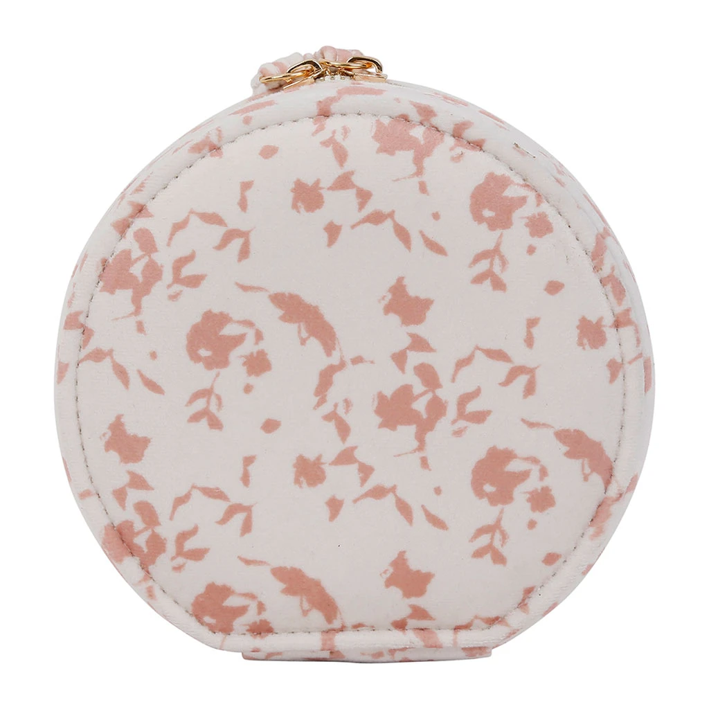 SEMA DESIGN Boite Bijoux Ronde Earth Notes Nude Et Blanc En Velours 7 SEMA DESIGN Boite Bijoux Ronde Earth Notes Nude Et Blanc En Velours – Image 5