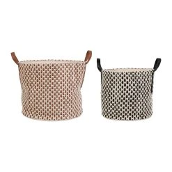 SEMA DESIGN Panier (lot De 2) Courba Terracotta Et Noir