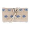 SEMA DESIGN Pochette Bijoux Voyage Visionnary Creme Oeil Indigo 20x24cm Velours Coton -Kaemingk Magasin 75875 DEB WEB