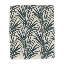 SEMA DESIGN Pochette Bijoux Voyage Tropic'art Creme Touche Emeraude 20x24cm En Velours Coton -Kaemingk Magasin 75878 DET03 WEB