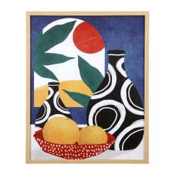 SEMA DESIGN Cadre Deco Encadré Coupe Fruit Multicolore 42x52cm