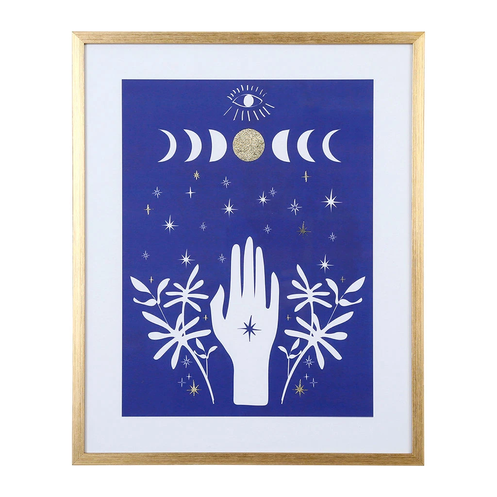 SEMA DESIGN Cadre Deco Encadré Main Visionn Bleu Et Doré 42x52cm 3 SEMA DESIGN Cadre Deco Encadré Main Visionn Bleu Et Doré 42x52cm