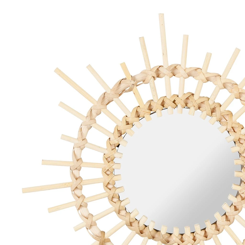 SEMA DESIGN Miroir Rotin Naturel D25cm 4 SEMA DESIGN Miroir Rotin Naturel D25cm – Image 2