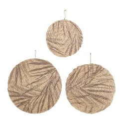 SEMA DESIGN Deco Murale 3 Tailles Tropic'art Naturel Et Gris