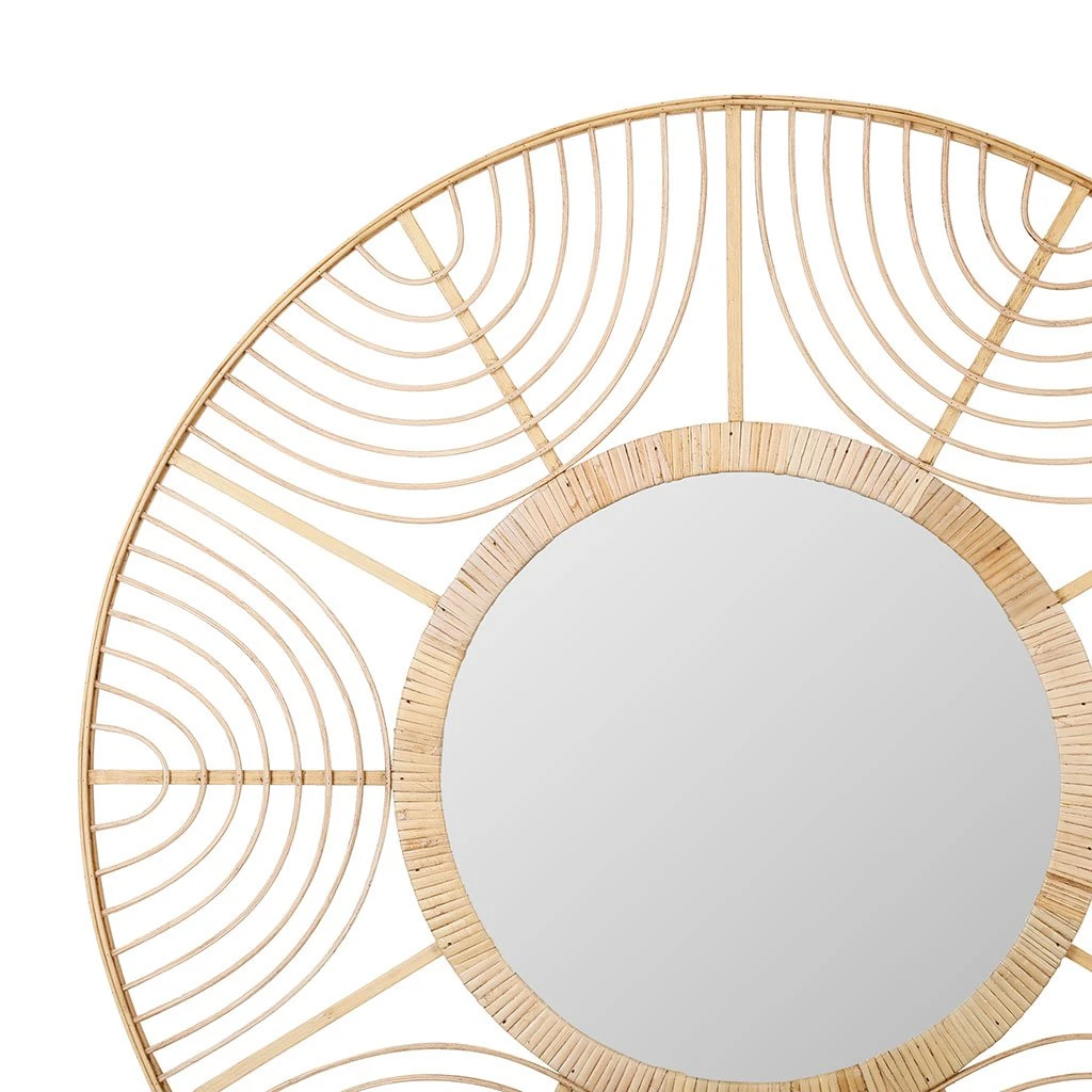 SEMA DESIGN Miroir Element Naturel En Bambou D80cm 4 SEMA DESIGN Miroir Element Naturel En Bambou D80cm – Image 2