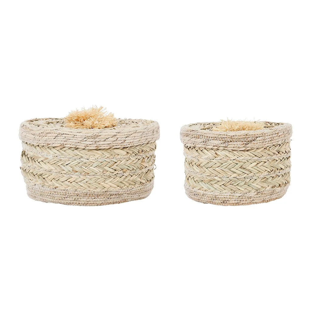 SEMA DESIGN Boite Avec Couvercle (lot De 2) Yaana Naturel En Jonc De Mer Et Jute 3 SEMA DESIGN Boite Avec Couvercle (lot De 2) Yaana Naturel En Jonc De Mer Et Jute