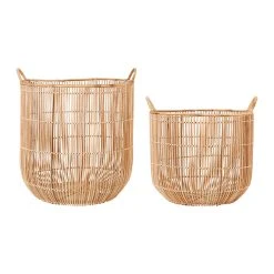 SEMA DESIGN Corbeille (lot De 2) Flora Gipsy Naturel En Rotin