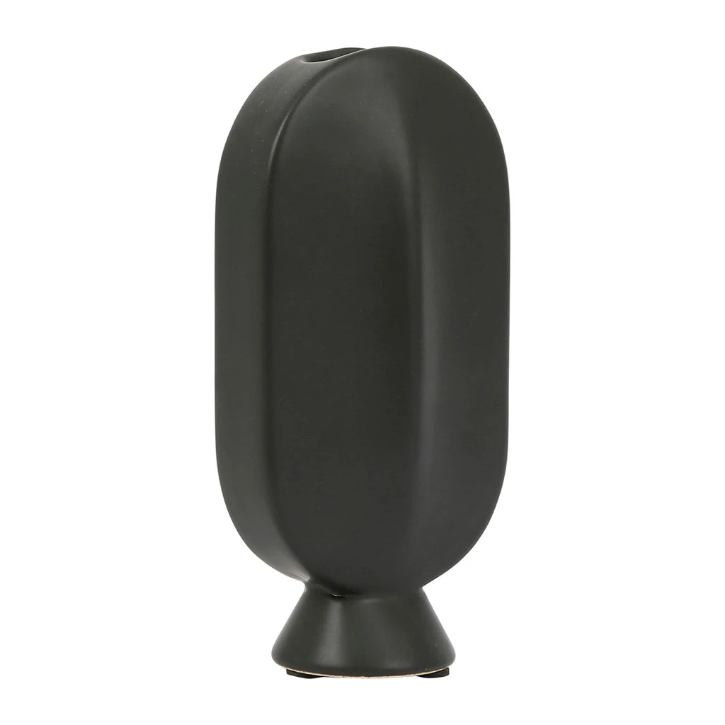 SEMA DESIGN Vase Face Noir 9x5.5xh17.5cm Gres 2 SEMA DESIGN Vase Face Noir 9x5.5xh17.5cm Gres