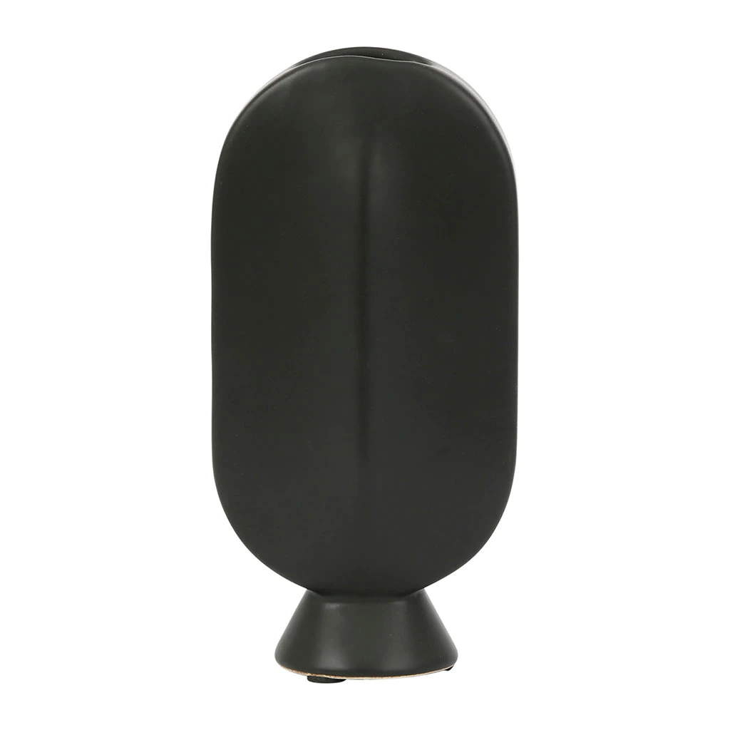 SEMA DESIGN Vase Face Noir 9x5.5xh17.5cm Gres 3 SEMA DESIGN Vase Face Noir 9x5.5xh17.5cm Gres – Image 2