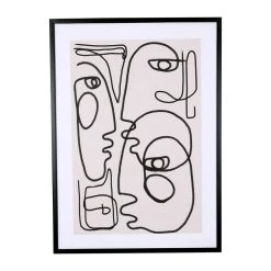 SEMA DESIGN Cadre Deco Arty Visage Noir 52x72cm