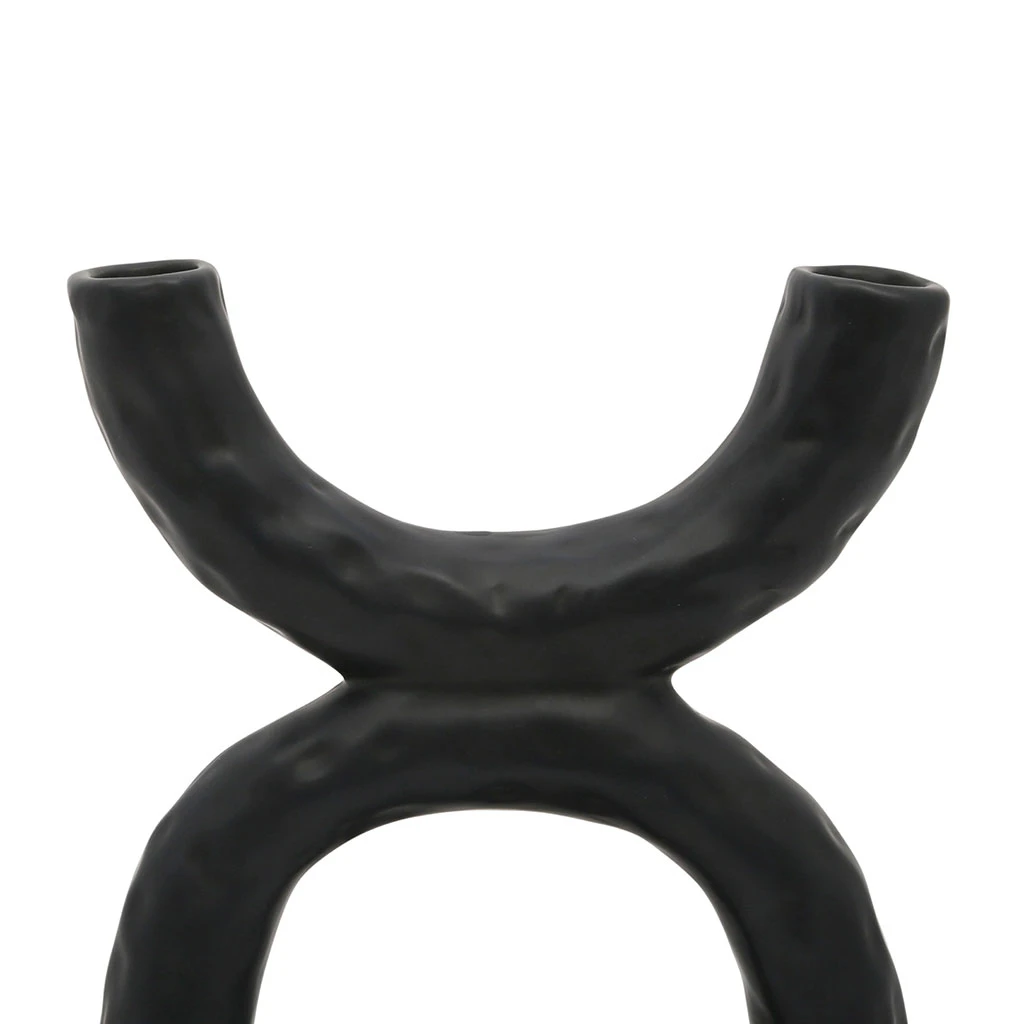 SEMA DESIGN Vase En Dolomite Noir H20cm -arty Folk 4 SEMA DESIGN Vase En Dolomite Noir H20cm -arty Folk – Image 2