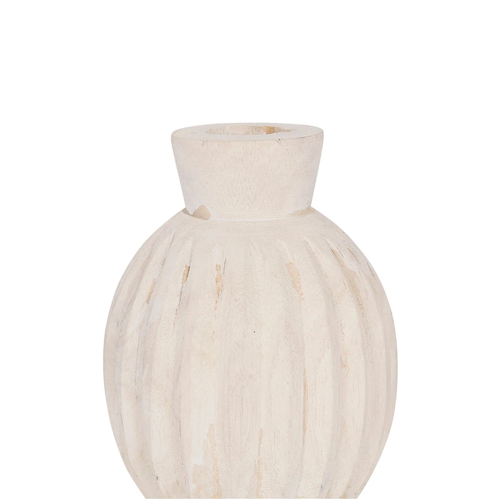 SEMA DESIGN Vase Rond Pour Fleurs Séchées Creme - Paulownia 4 SEMA DESIGN Vase Rond Pour Fleurs Séchées Creme - Paulownia – Image 2