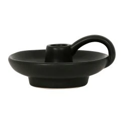 SEMA DESIGN Bougeoir En Dolomite Noir - Arty Folk