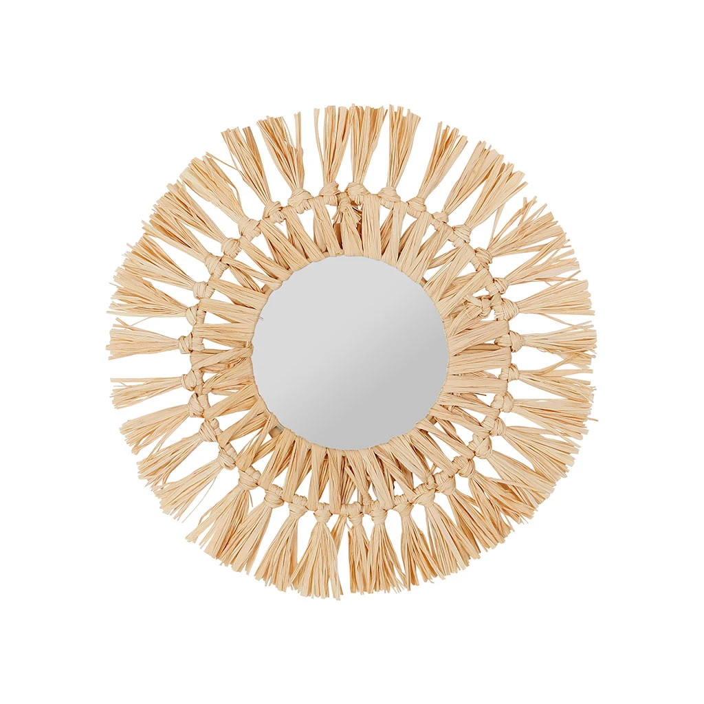 SEMA DESIGN Miroir Rond En Raphia Naturel D30cm 3 SEMA DESIGN Miroir Rond En Raphia Naturel D30cm