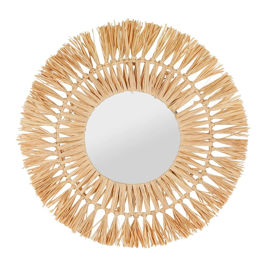 SEMA DESIGN Miroir Rond En Raphia Naturel D50cm 3 SEMA DESIGN Miroir Rond En Raphia Naturel D50cm