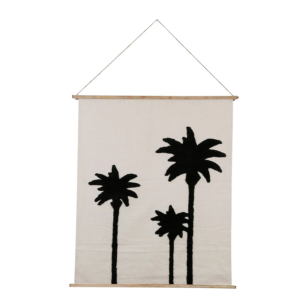 SEMA DESIGN Toile Tuftée Palmea Ecru Et Noir 100x120 3 SEMA DESIGN Toile Tuftée Palmea Ecru Et Noir 100x120