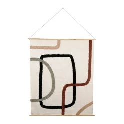 SEMA DESIGN Toile Tuftée écru, Brun Et Sauge En Coton -terre Brulee