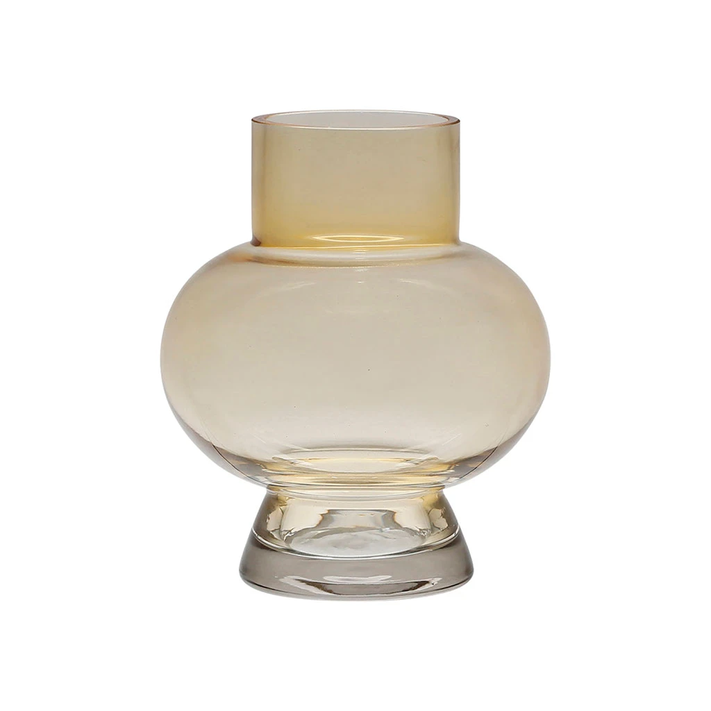 SEMA DESIGN Vase Rond Jaune Pale En Verre - Medi Summer 3 SEMA DESIGN Vase Rond Jaune Pale En Verre - Medi Summer