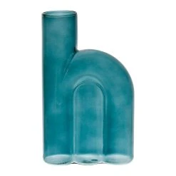 SEMA DESIGN Vase Soliflore émeraude En Verre - Blue Sand