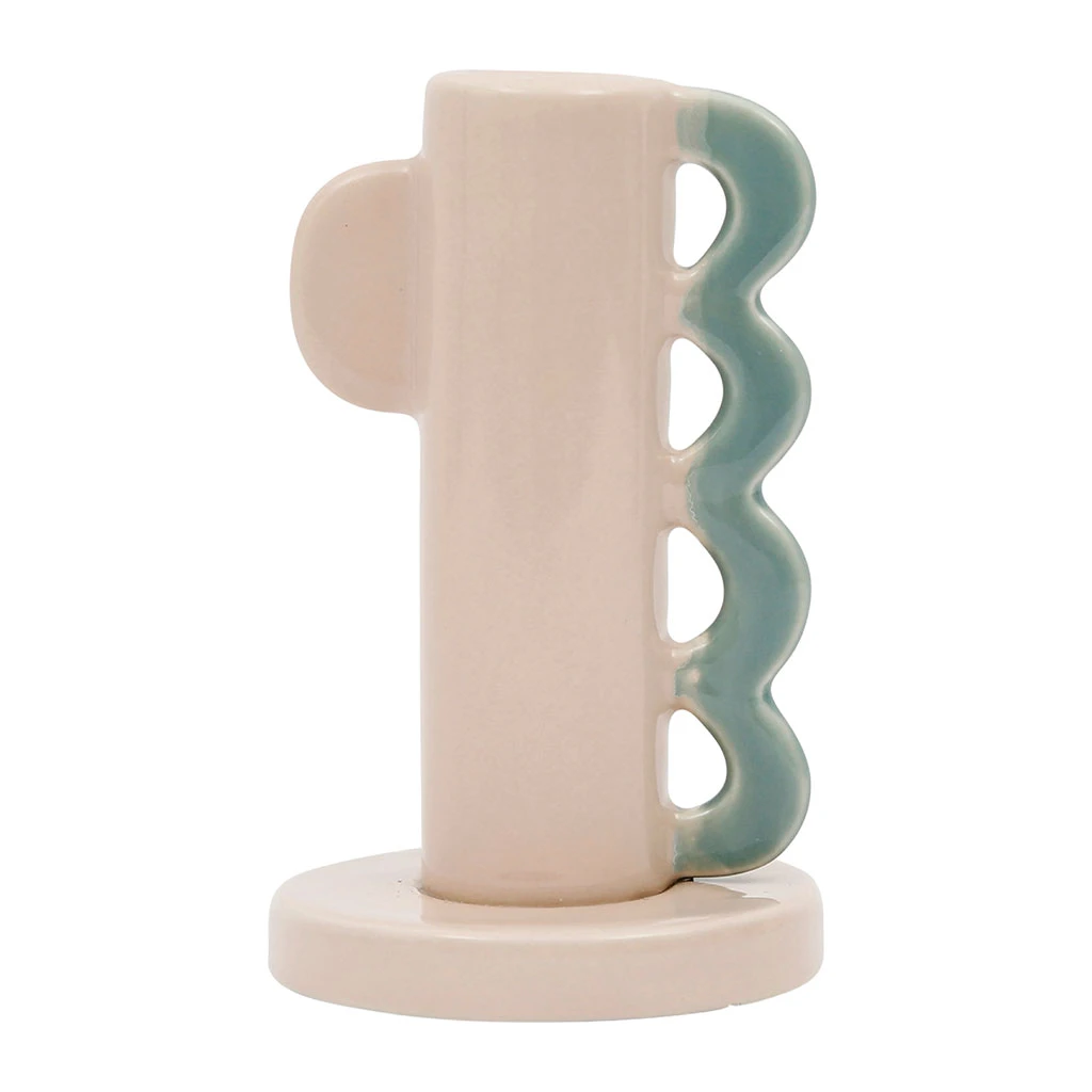 SEMA DESIGN Bougeoir Nude Et Vert En Grès - Funny 3 SEMA DESIGN Bougeoir Nude Et Vert En Grès - Funny