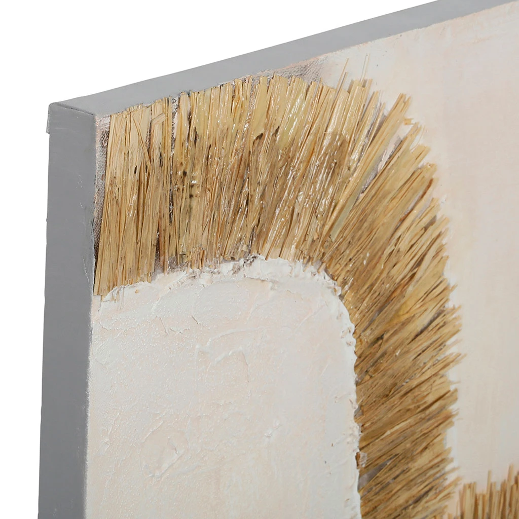 SEMA DESIGN Tableau Rosé Et Naturel 60x80cm En Raphia - Madeira 4 SEMA DESIGN Tableau Rosé Et Naturel 60x80cm En Raphia - Madeira – Image 2