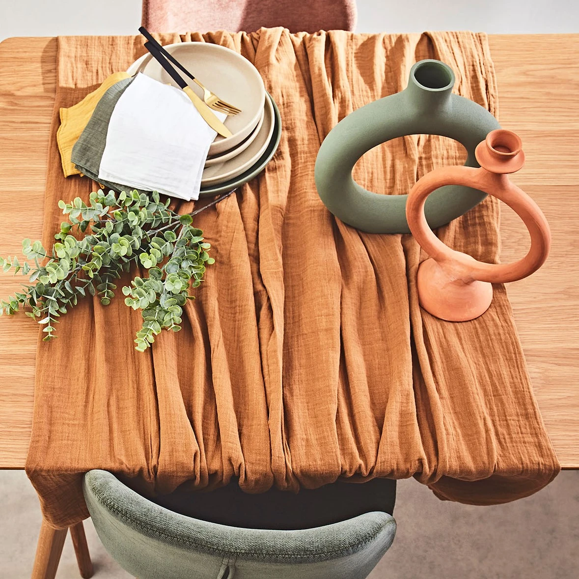 SEMA DESIGN Vase Soliflore Fleur Séchée Sauge En Aluminium - Terre Brulée 5 SEMA DESIGN Vase Soliflore Fleur Séchée Sauge En Aluminium - Terre Brulée – Image 3