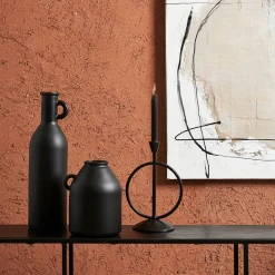 Côté Table Vase Bouteille Noir Mat En Verre Recyclé H26cm - Linol 9 Côté Table Vase Bouteille Noir Mat En Verre Recyclé H26cm - Linol -Kaemingk Magasin cc3b4 vase noir mat